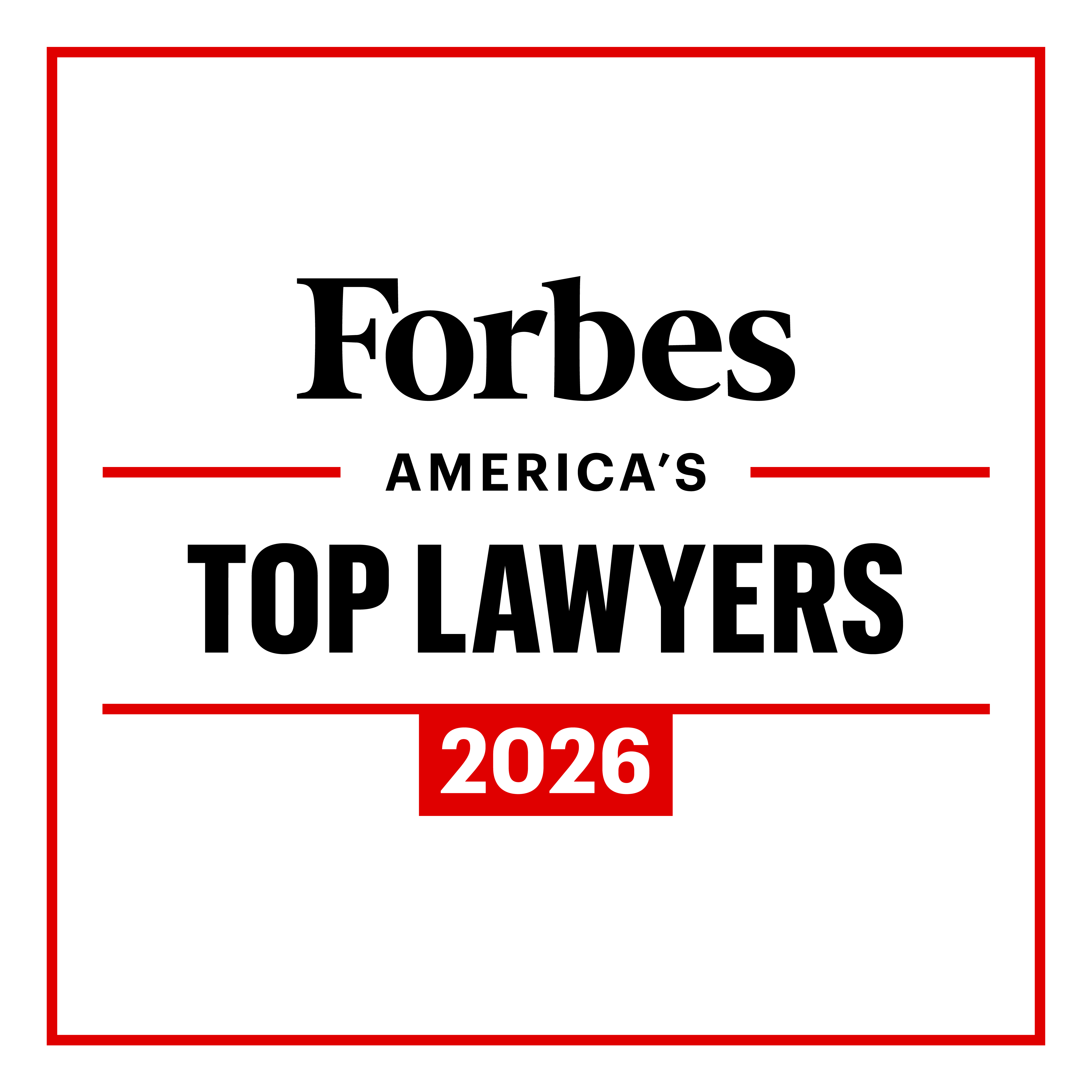 2026 Forbes America's Top Lawyers Award
